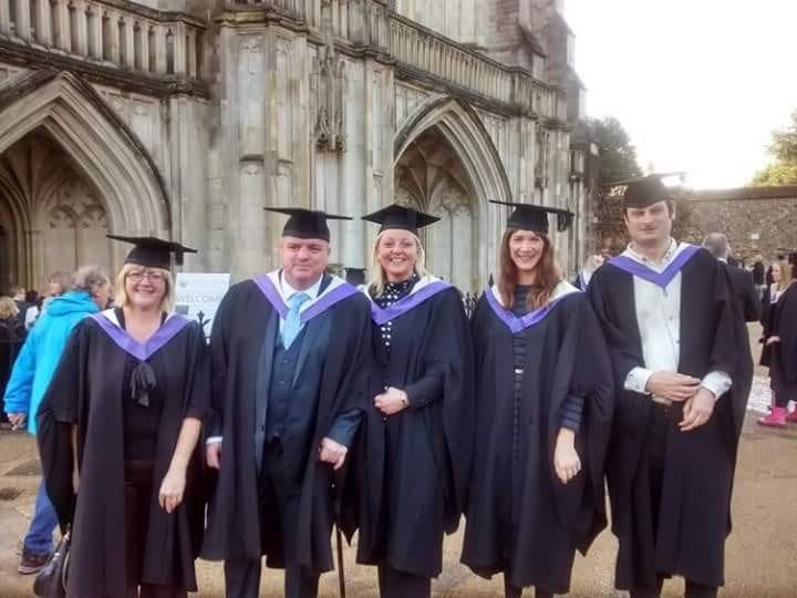 Andy Clarke's graduation day at Winchester Cathedral